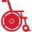 Wheelchair-red icon