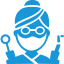 Dentist blue icon