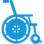 Wheelchair blue icon