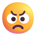 Angry Face 3d icon