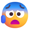 Anxious Face With Sweat 3d icon