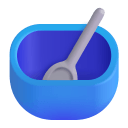 Bowl With Spoon 3d icon