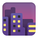 Cityscape At Dusk 3d icon