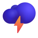 Cloud With Lightning 3d icon