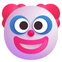 Clown-Face-3d icon