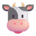 Cow Face 3d icon