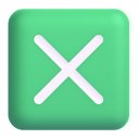 Cross Mark Button 3d icon