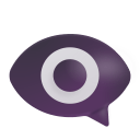 Eye In Speech Bubble 3d icon