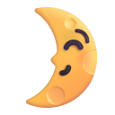 First Quarter Moon Face 3d icon