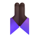 Folded Hands 3d Dark icon