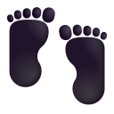 Footprints-3d icon