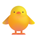 Front Facing Baby Chick 3d icon