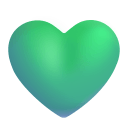 Green Heart 3d icon