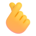 Hand With Index Finger And Thumb Crossed 3d Default icon