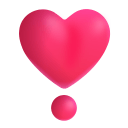 Heart Exclamation 3d icon