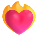 Heart On Fire 3d icon