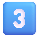 Keycap-3-3d icon
