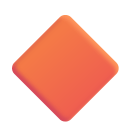 Large Orange Diamond 3d icon