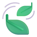 Leaf Fluttering In Wind 3d icon