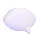 Left Speech Bubble 3d icon