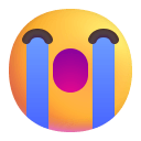 Loudly Crying Face 3d icon