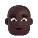 Man Bald 3d Dark icon