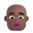 Man Bald 3d Medium Dark icon