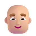 Man Bald 3d Medium Light icon