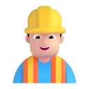 Man Construction Worker 3d Light icon