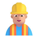 Man Construction Worker 3d Medium Light icon