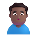 Man Frowning 3d Medium Dark icon
