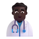 Man Health Worker 3d Dark icon