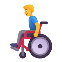 Man In Manual Wheelchair 3d Default icon