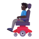 Man In Motorized Wheelchair 3d Dark icon