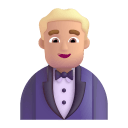 Man In Tuxedo 3d Medium Light icon