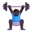 Man Lifting Weights 3d Dark icon