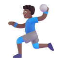 Man Playing Handball 3d Medium Dark icon
