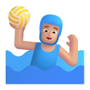 Man Playing Water Polo 3d Medium Light icon