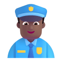 Man Police Officer 3d Medium Dark icon
