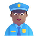 Man Police Officer 3d Medium icon