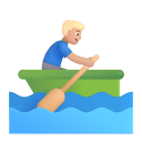 Man Rowing Boat 3d Medium Light icon
