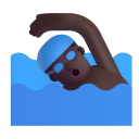 Man Swimming 3d Dark icon