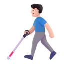 Man With White Cane 3d Light icon