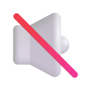 Muted Speaker 3d icon