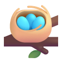 Nest-With-Eggs-3d icon