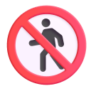 No Pedestrians 3d icon