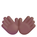 Open Hands 3d Medium Dark icon