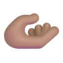 Palm Up Hand 3d Medium icon