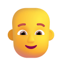 Person Bald 3d Default icon