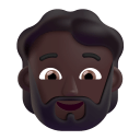 Person Beard 3d Dark icon